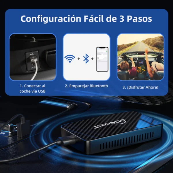 Adaptador Inalámbrico 3-en-1 Play2Video Pro para CarPlay/Android auto - Image 3