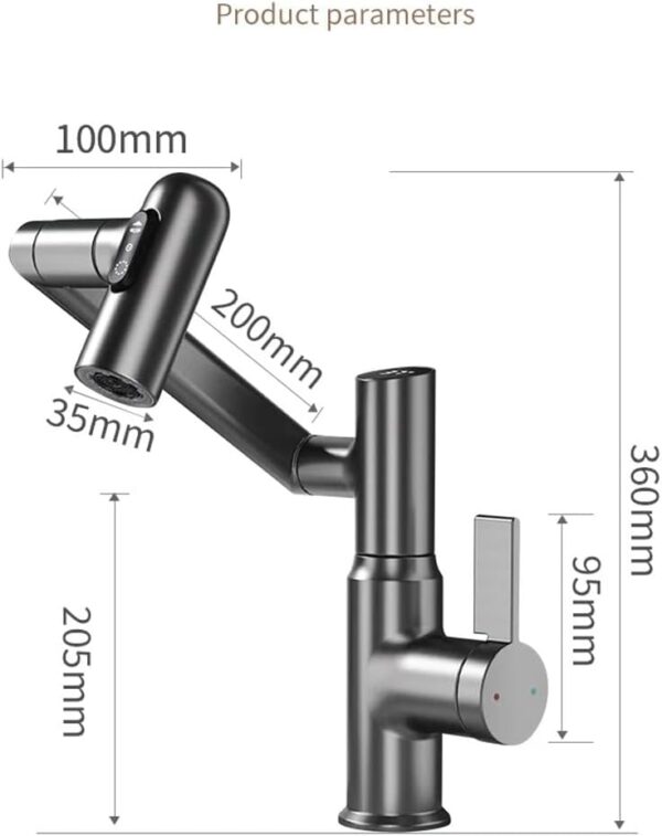 Grifo para Lavabo Lefton BF2204 - Tecnología y Estilo en un Solo Diseño - Image 5