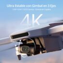 Dron 4K con gimbal en 3 ejes, menos de 249 g, transmisión de 6 km, hasta 96 min de vuelo con 3 baterías, regreso automático y QuickShots, C0.