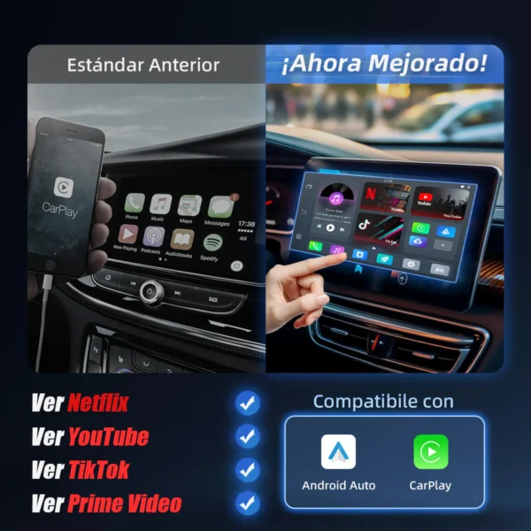 Adaptador Inalámbrico 3-en-1 Play2Video Pro para CarPlay/Android auto - Image 10