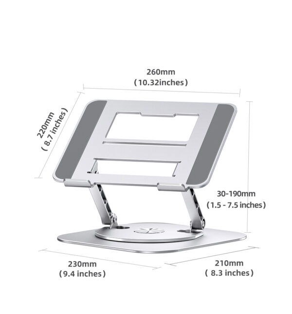 Soporte Giratorio de Aluminio para Laptop - Comodidad y Ergonomía en un Diseño Moderno - Image 5